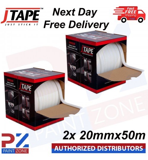 2 X J TAPE Advanced Soft Edge Foam Masking Tape 20mm x 50m Paint Car Automotive